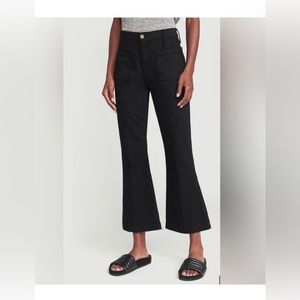 Frame Le Bardot Crop Flare NWOT Film Noir 25